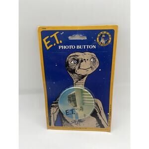 Vintage 1982 Star Power E.t. Photo Button New Old Stock